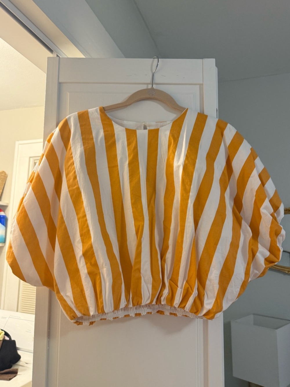 Anthropologie English Factory Orange Striped Blouse NWT